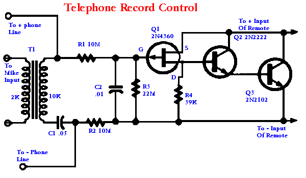 Build A Telephone Record Control Circuit Diagram