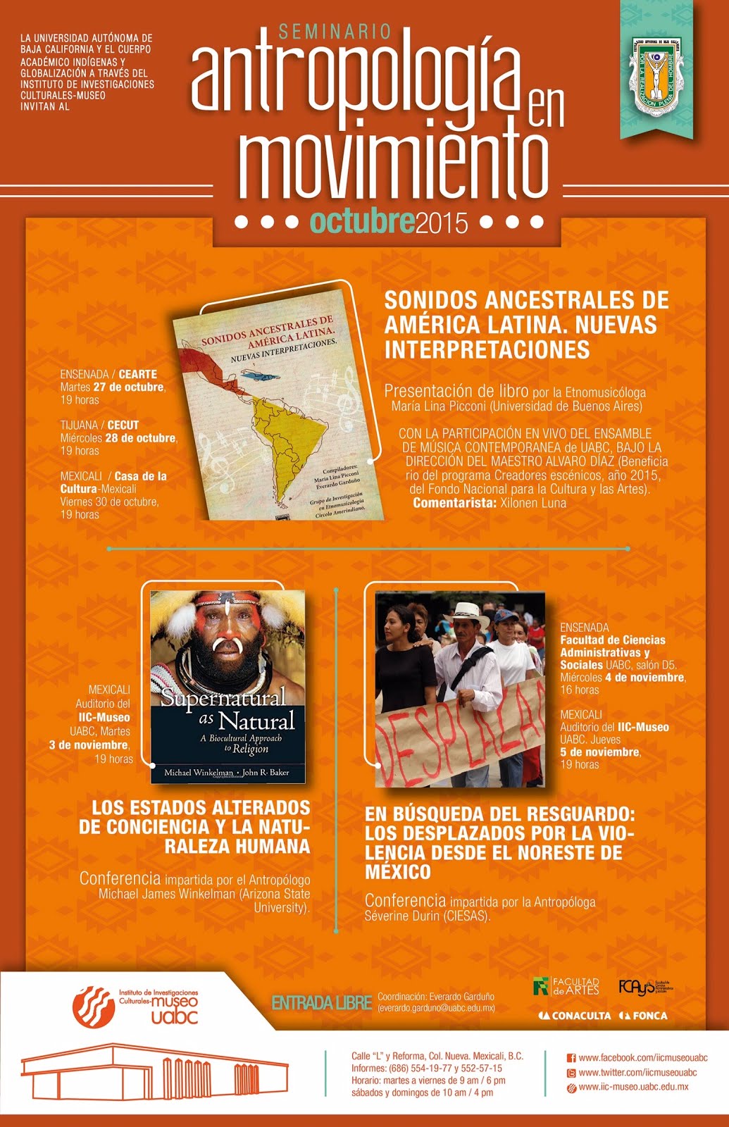 Presentación del libro Sonidos Ancestrales en México. Octubre 2015.