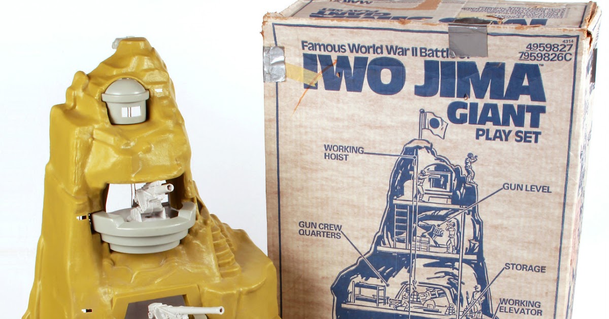 Marines In Forest Green Marx Iwo Jima Giant Playset