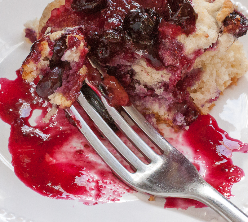 Seattle Pastry Girl Blueberry Cream Biscuits with Blueberry Sauce