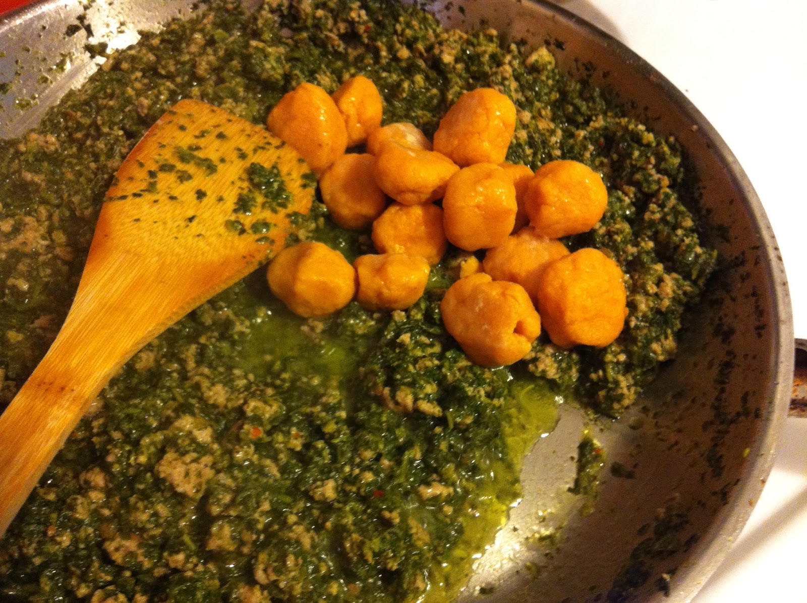 as good as bread Sweet Potato Gnocchi with Turkey + Broccoli Rabe Pesto