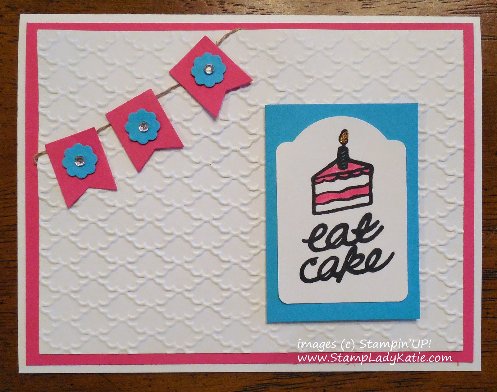 Birthday card made with Stampin'UP!'s One Tag Fits All stamp set