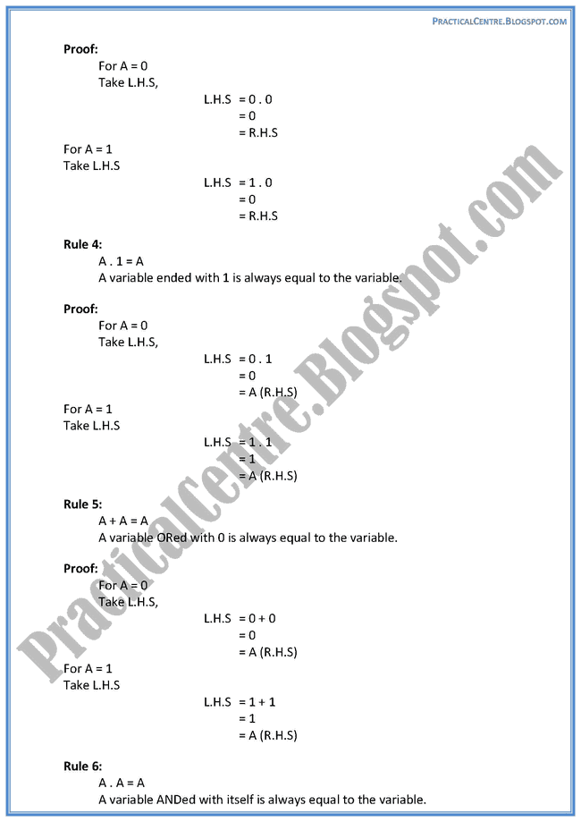 boolean-algebra-descriptive-questions-answers-computer-9th