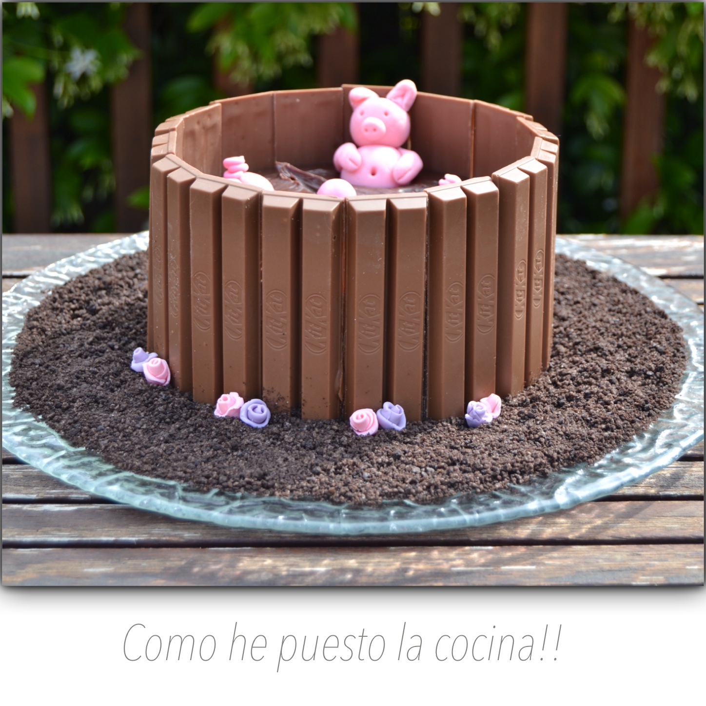 COMO HE PUESTO LA COCINA TARTA CERDITOS KIT KAT (Thermomix)