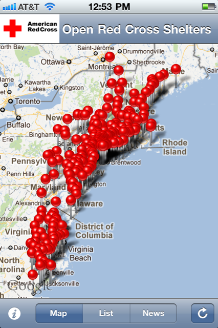 Red Cross Shelter View: Update Available