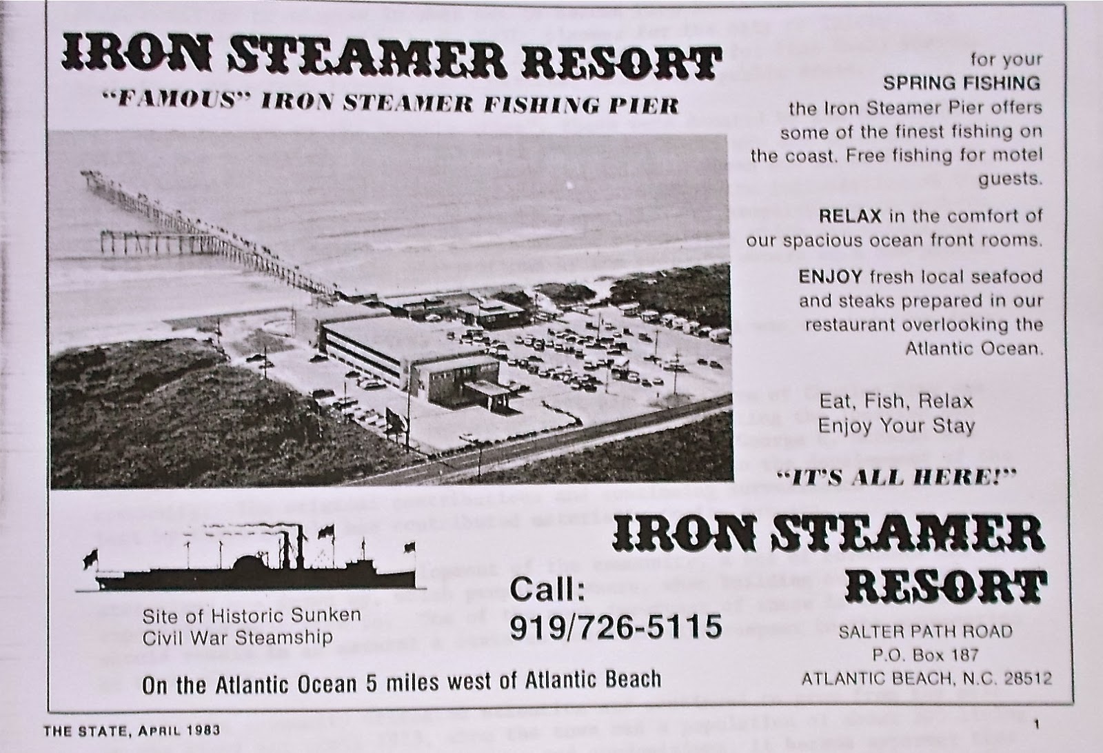 Pine Knoll Shores History Iron Steamer Pier Retrospective