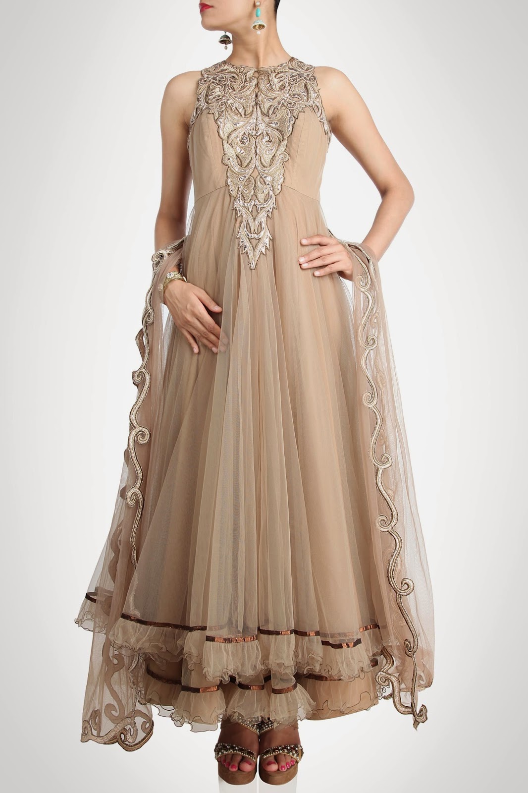 princess cut anarkali dress