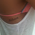 Believe ink tattoo on under shoulder
