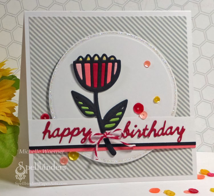 Stop and Stamp the roses Flower power birthday card