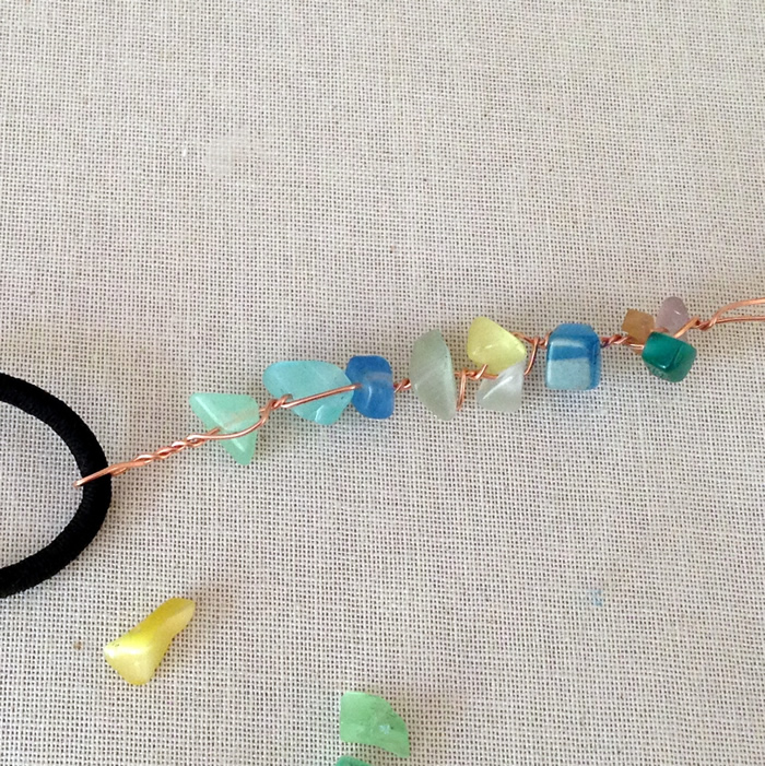 DIY: easy bead and wire headband free tutorial - Lisa Yang's Jewelry Blog