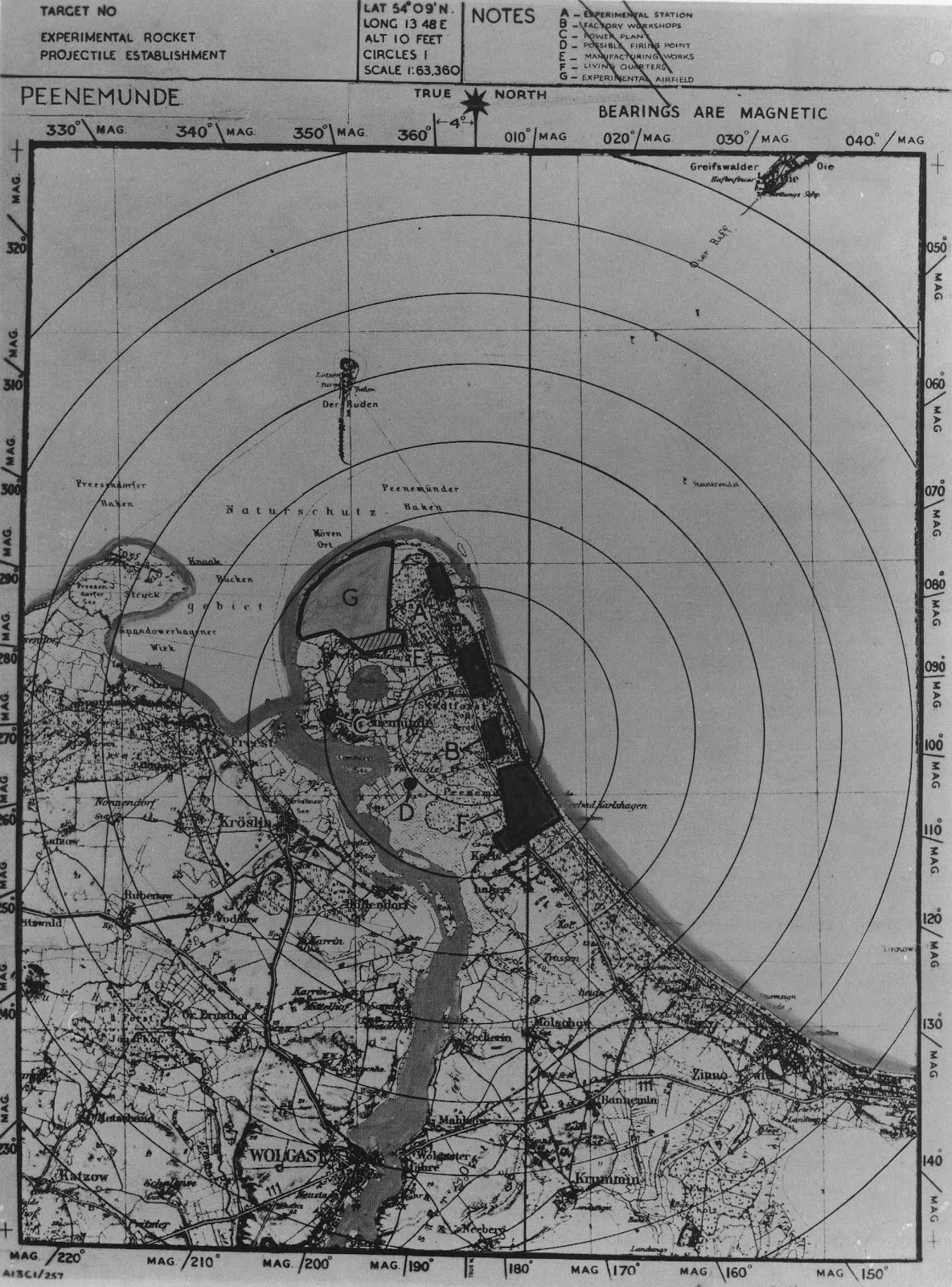 targed map of what british air inelligence termed the experimental rocket projectile establishment located at peenemuende ordway collection space rocket targed map of what british air inelligence termed the experimental rocket projectile establishment located at peenemuende ordway collection space rocket