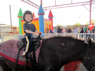Jake was fearless on the horse, as usual
