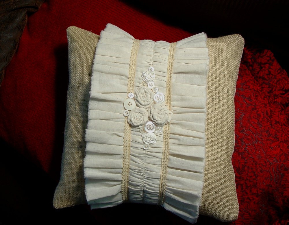 Make The Best of Things Sweet Muslin and Burlap Pillow Covers