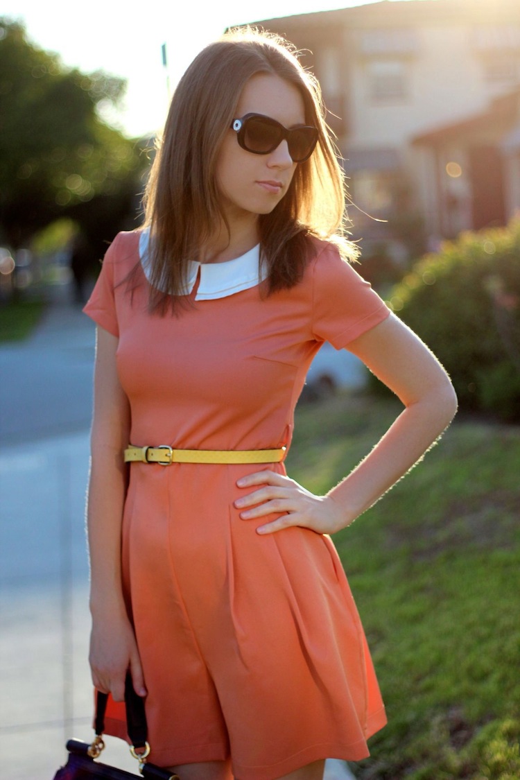 peach color jumpsuit