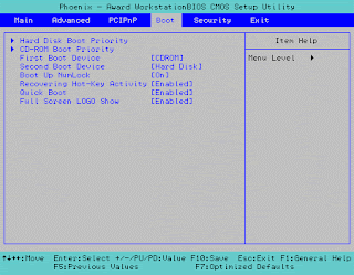 Menu Boot Device Priority Menu Boot Device
Priority