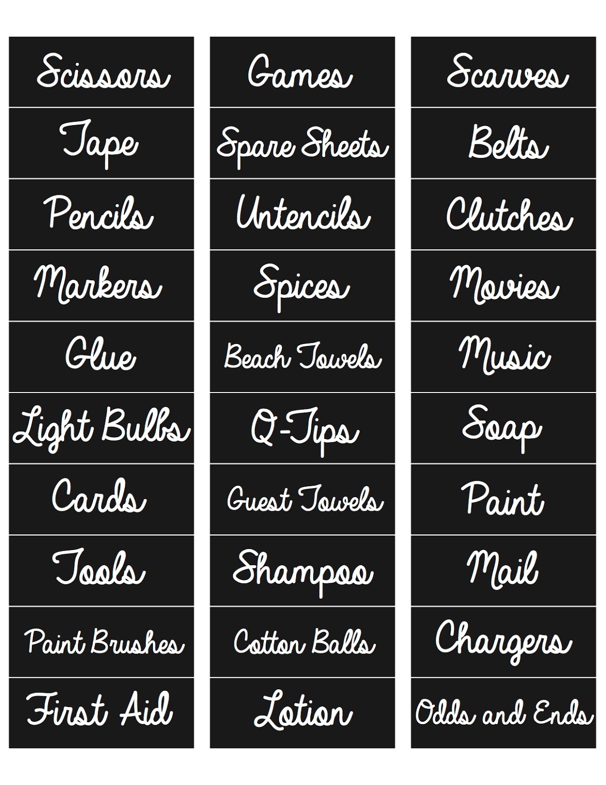 Crafts and Chaos: Washday Wednesday: Free Printable Household Labels