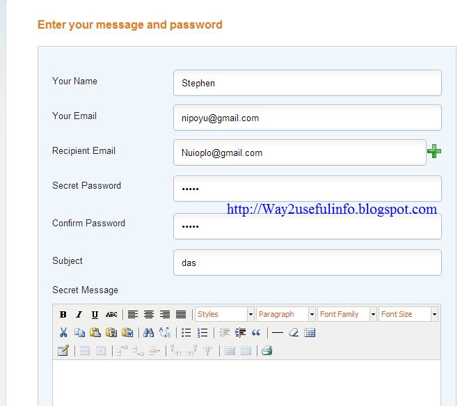 How to Send the Password Protected Email to your Friends Way2usefulinfo