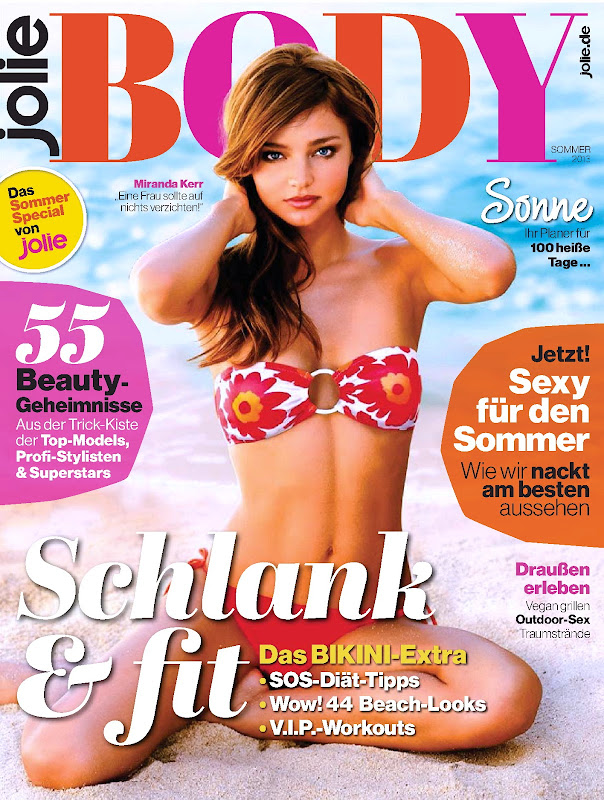 Miranda Kerr in bikini on the cover of Jolie Body   Summer 2013 Issue