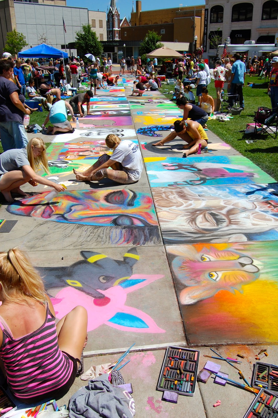 Hazel Home Art and Antiques Wausau, Wisconsin "Chalkfest 2014" July