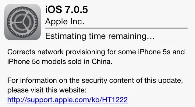 Download iOS 7.0.5 IPSW for iPhone 5s / 5c