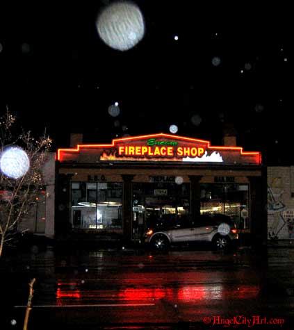 Angelcityart Los Angeles Red Neon Fireplace Signage In Encino