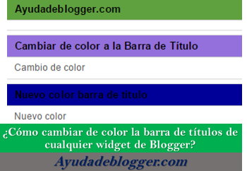 ¿Cómo cambiar de color la barra de títulos de cualquier widget de Blogger?