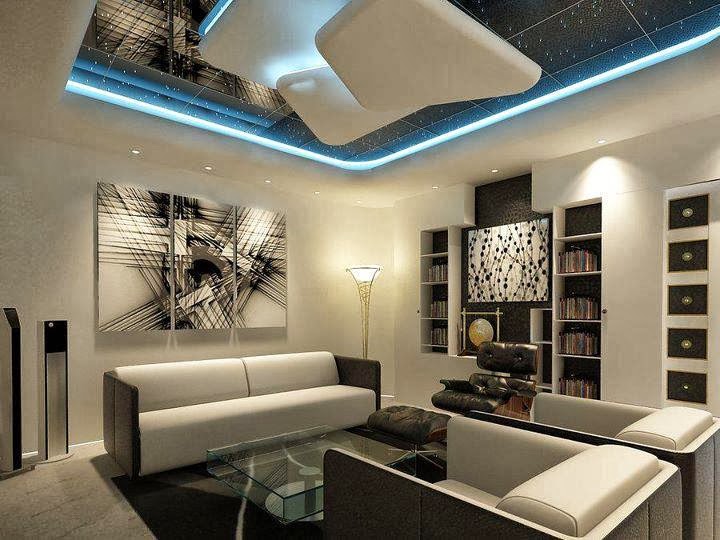 Modern Interior Living Room Ceiling Designs
