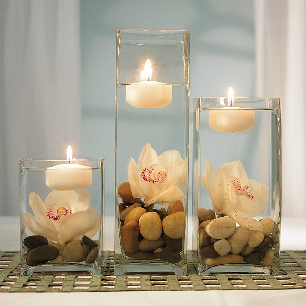 Candles With Flowers