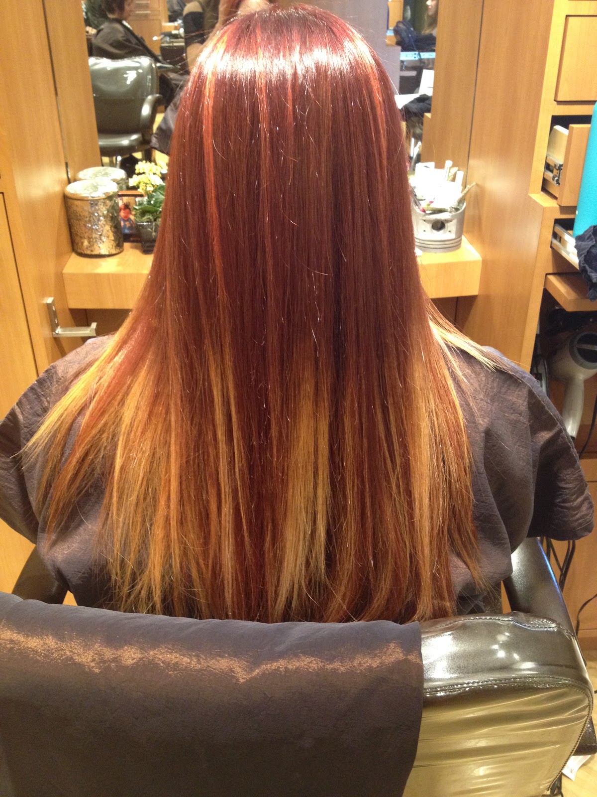 Best Trend Hairstyle Red Ombre Hair