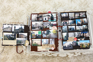 Travelbook с большим количеством фотографий. Материалы из магазина Скрапбукшоп. 