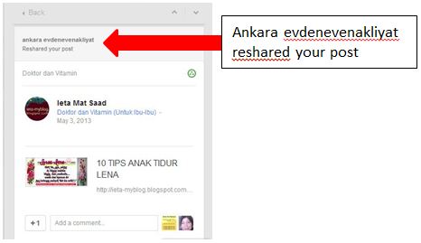 tahu orang share melalui komen g+ PANDUAN BLOGGING, KEBAIKAN DAN KELEMAHAN GUNA KOMEN GOOGLE+, GOOGLE, TUTORIAL GOOGLE+