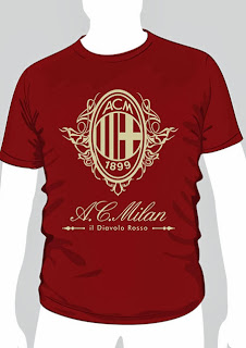 kaos bola milan diavolo rosso