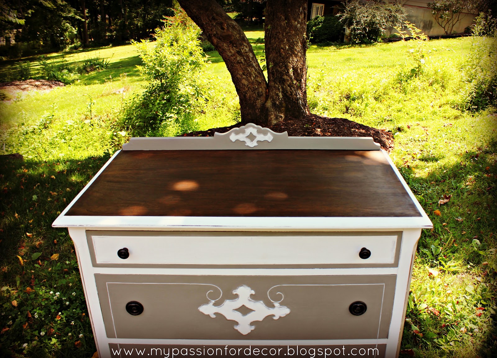 My Passion For Decor Another Battered Craigslist Dresser Turned Beauty!