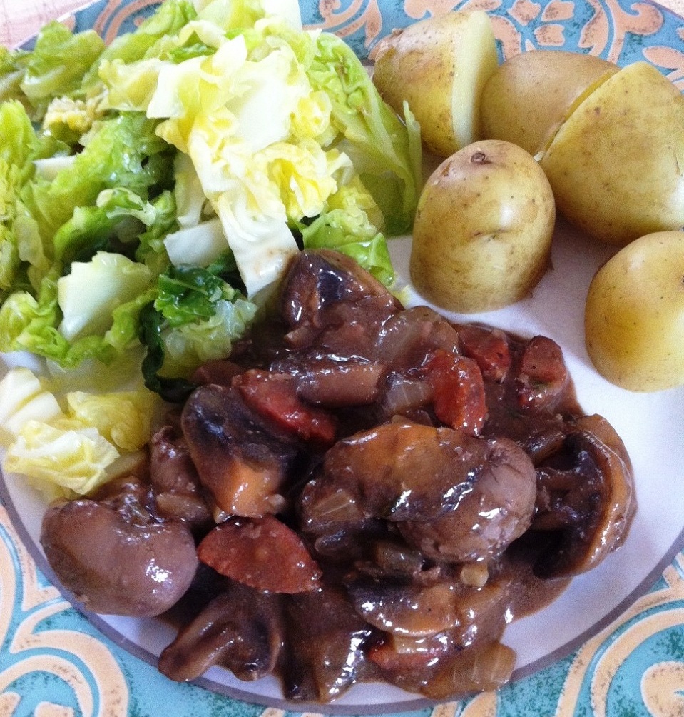 The Diary of an Cook Kidney in Red Wine with Chorizo