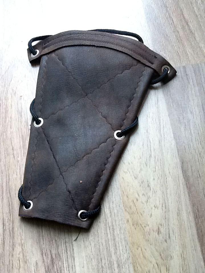 how to make a leather arm guard for shooting a bow