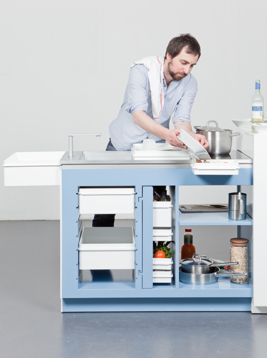 Mesa de cocina funcional, muebles de cocina modernos y creativos ...