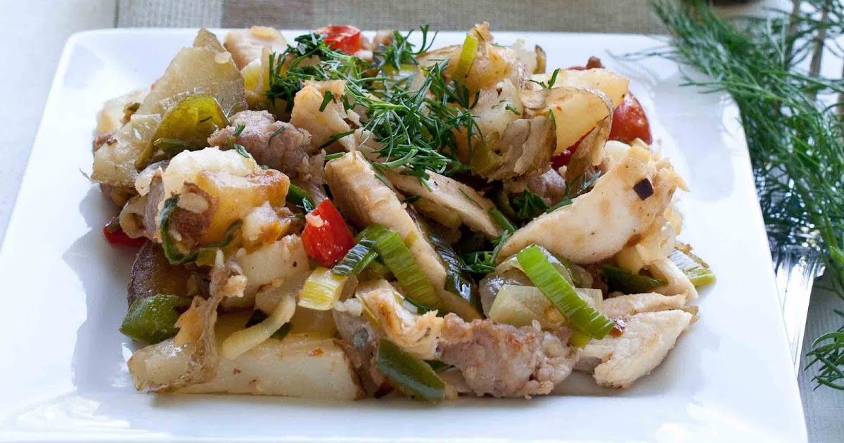 FOODjimoto Trout Hash with Leeks & Dill