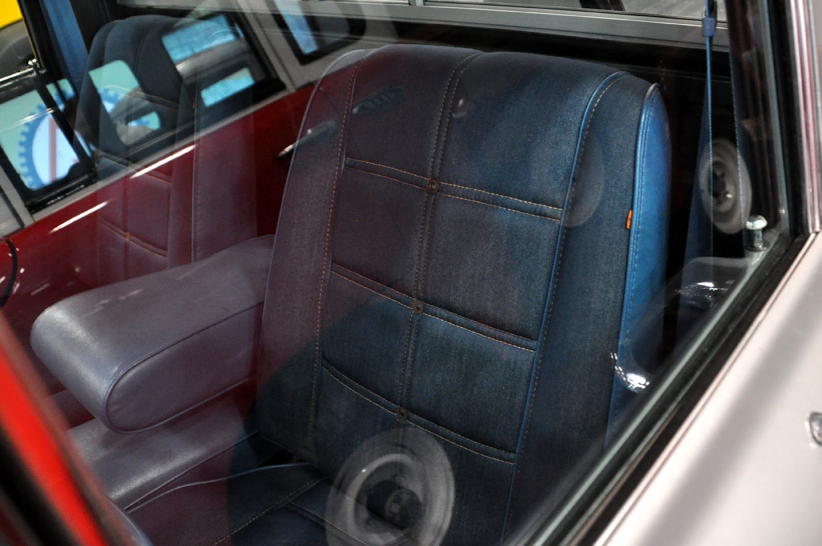 Just A Car Guy Levi Denim Material Seat And Door Panel Material