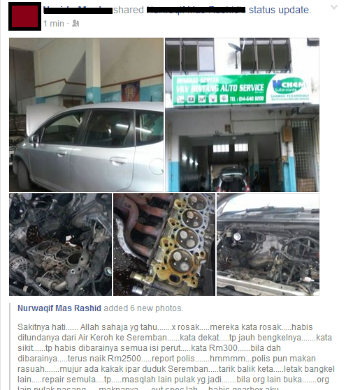Pengguna FB Dedah Perkhidmatan Towing Penipu Dari RM 300 Jadi RM 2 500 Pengguna FB Dedah Perkhidmatan Towing Penipu Dari RM 300 Jadi RM 2 500