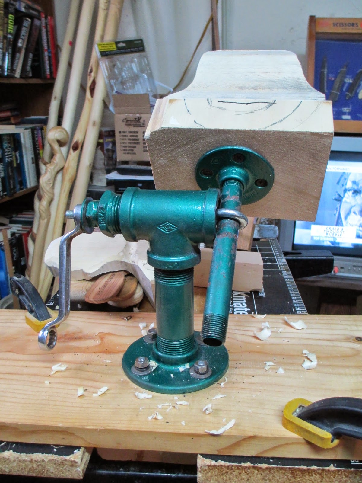 Knotty Wood Spirits Poor Man's Carving Vise