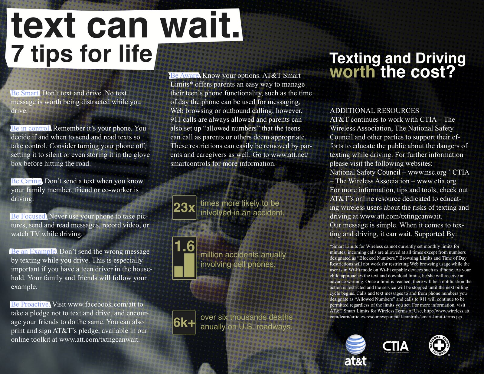 AT&T Texting & Driving Brochure Design Hamtruck AT&T Texting & Driving Brochure Design Hamtruck