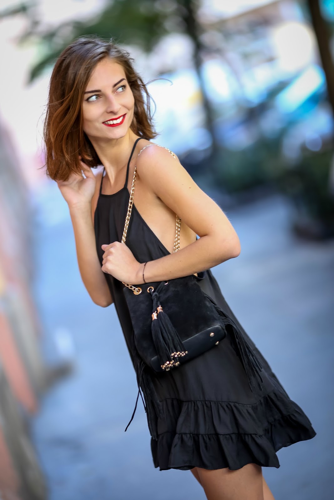WEARING A RUFFLED SLIP DRESS WITH COMBAT BOOTS What Vero Wears