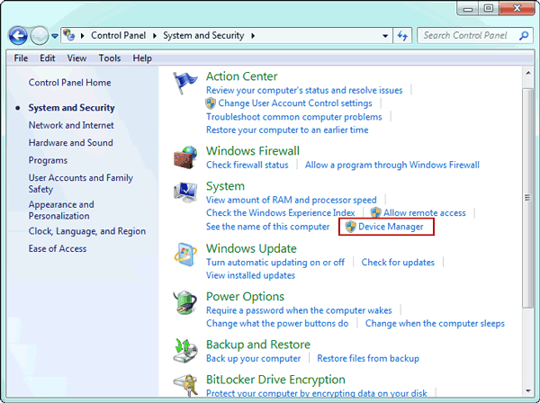 open Device Manager open Device Manager to manage sound driver