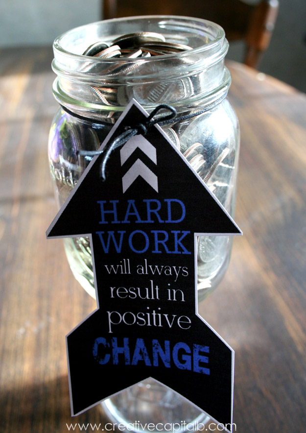 Capital B Graduation Mason Jar Money Gift