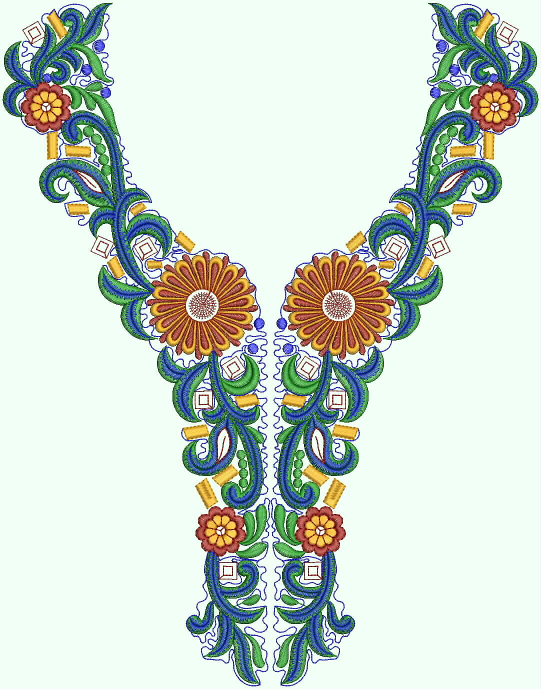 Embdesigntube chudidar neck designs for embroidery by uday