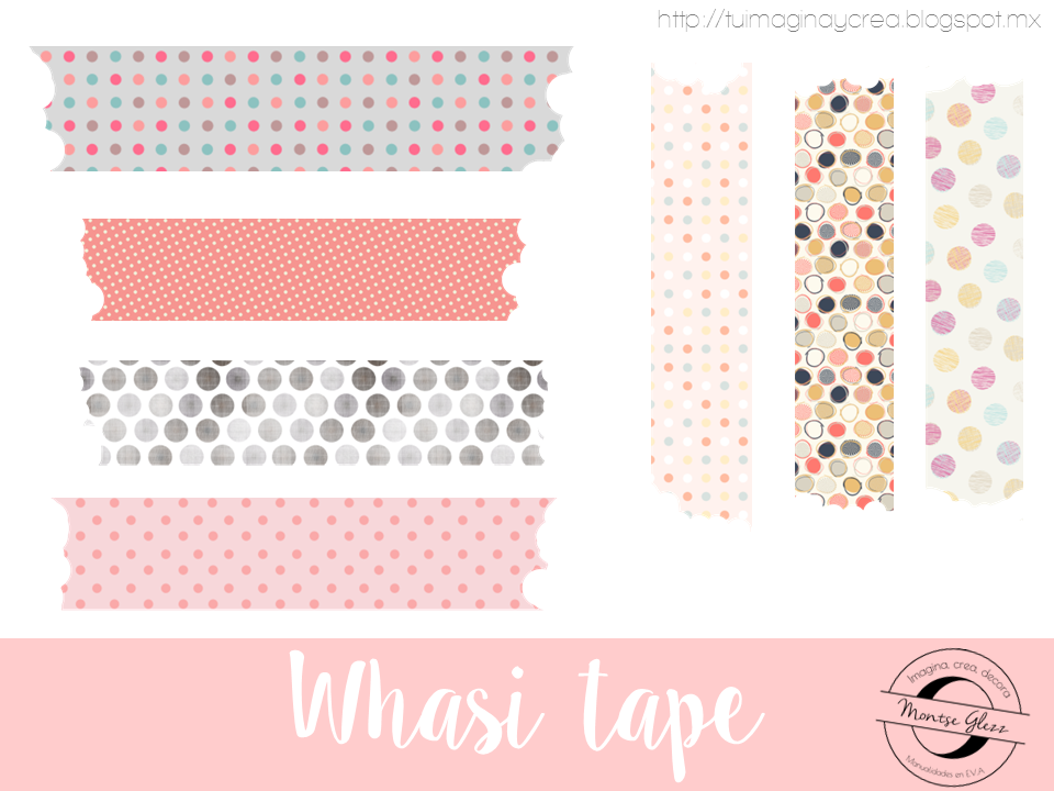 imagina y crea tu mismo Washi tape digital gratis.