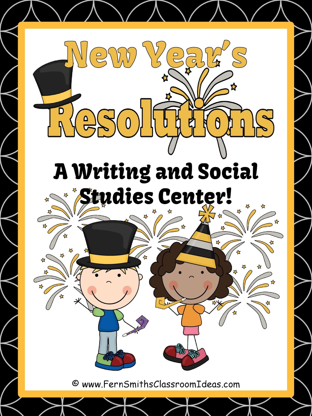 New Year's Day Themed Resolution Writing and Social Studies Center