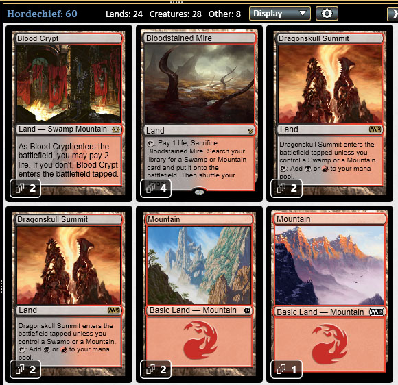 Magic the Gathering Adventures [Modern] Brutal Hordechief in Black Red