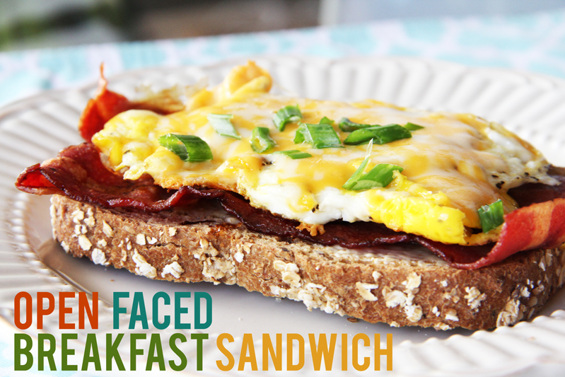 Lovely Little Snippets Open Faced Breakfast Sandwich