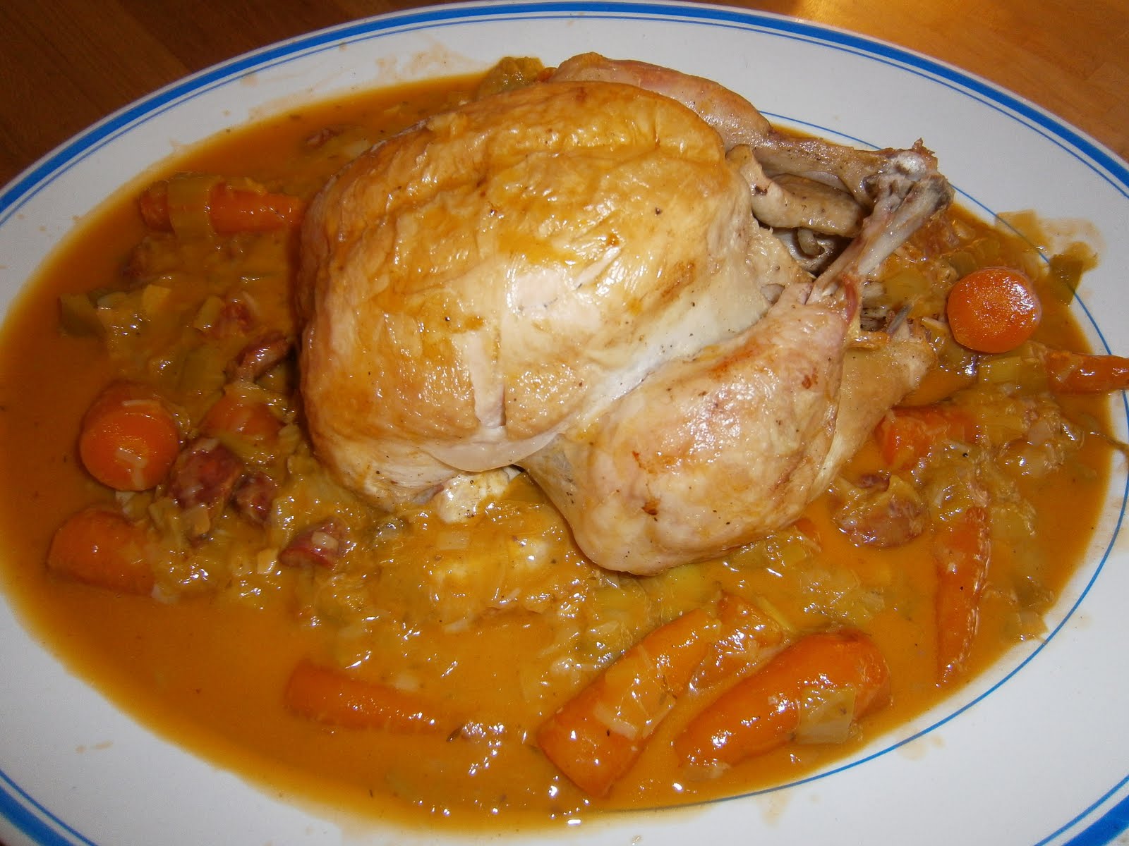 The Diary of an Cook Pot Roast Chicken with Chorizo